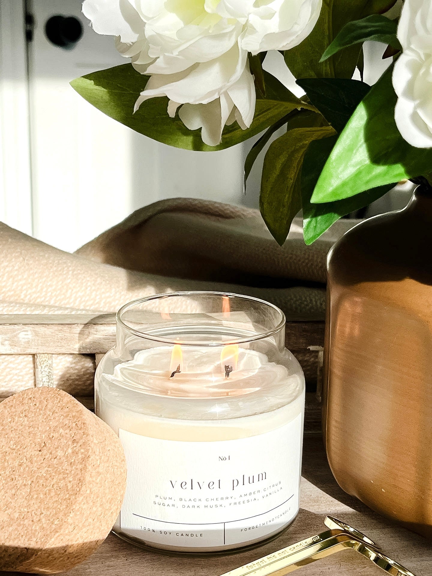Velvet Plum 22 oz Glass Candle – Sold as a Case Of 3