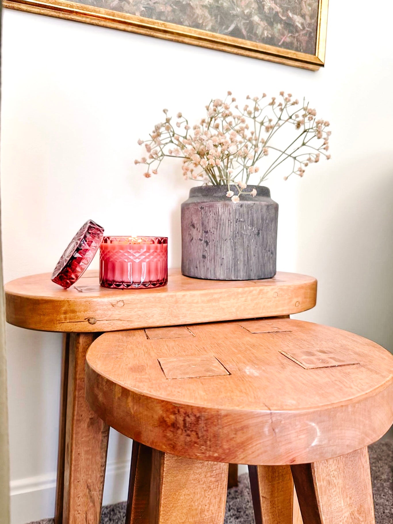 Rose Glass Jar Candle