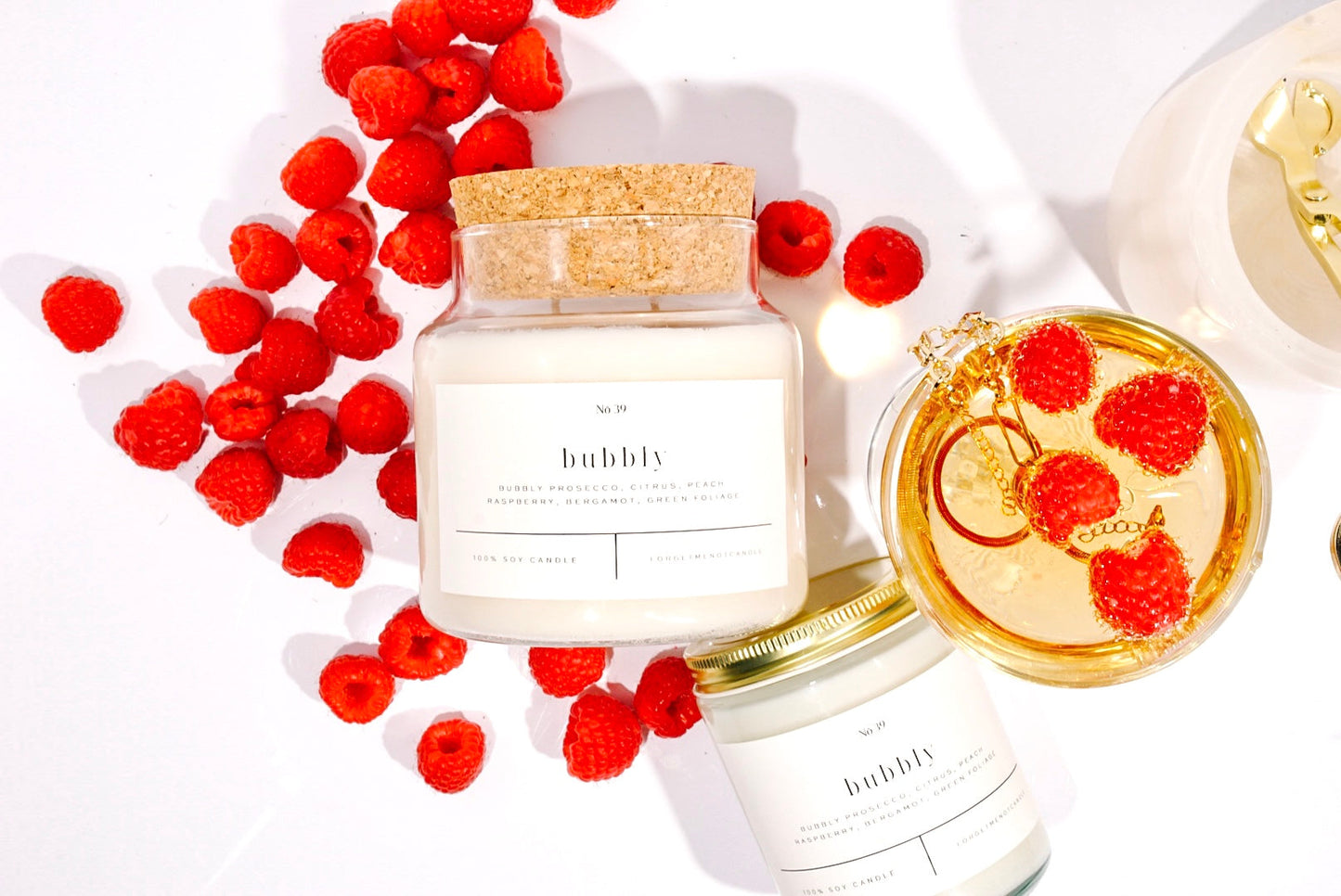 Bubbly 22 oz Glass Candle -22 oz Candle – Sold as Case of 6