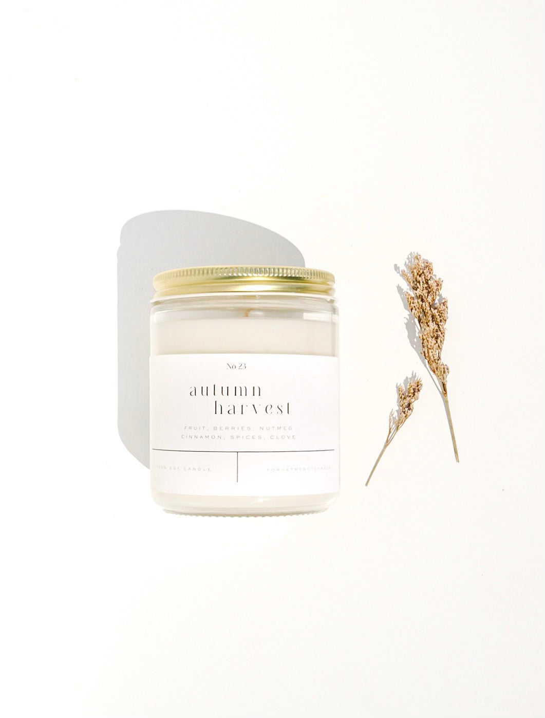 Autumn Harvest 9 oz Glass Candle - Sold as Case of 6