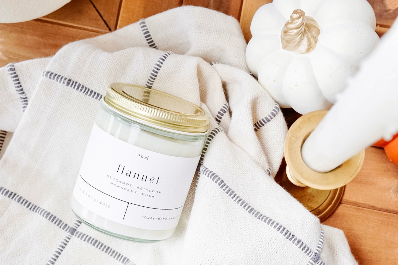 Flannel 9 oz Glass Candle – Sold as Case of 6