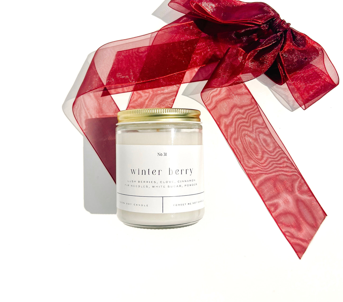 Winter Berry 9 oz Glass Candle - Sold as Case of 6