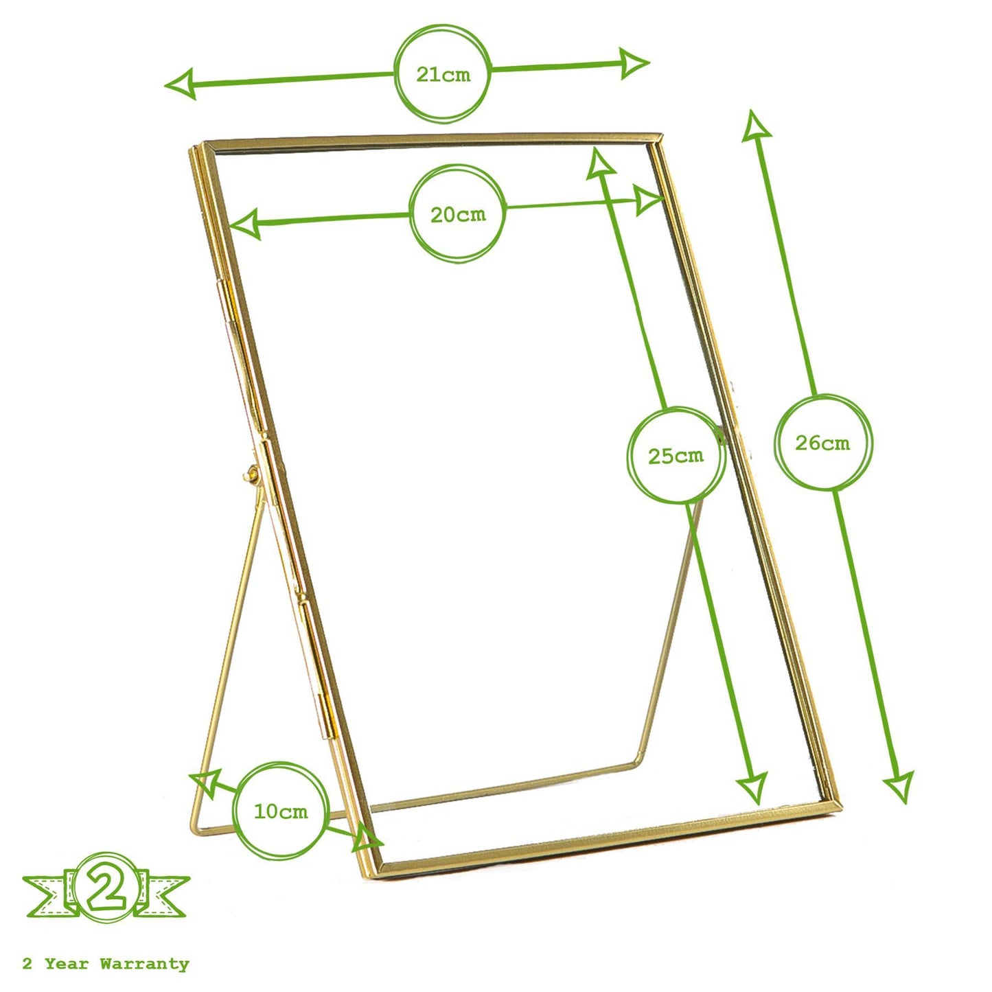 8" x 10" Standing Metal Photo Frame - by Nicola Spring