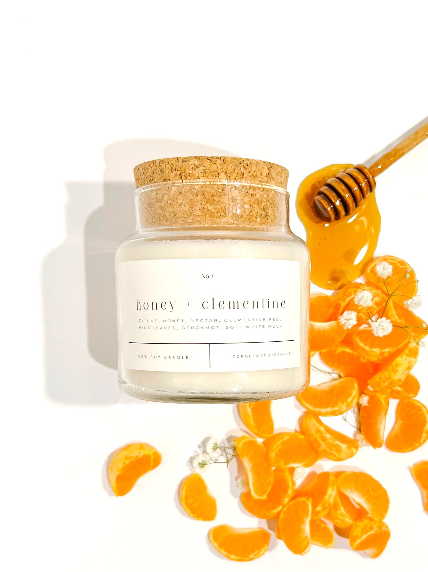 Honey + Clementine 22 oz Glass Candle – Sold as Case of 6