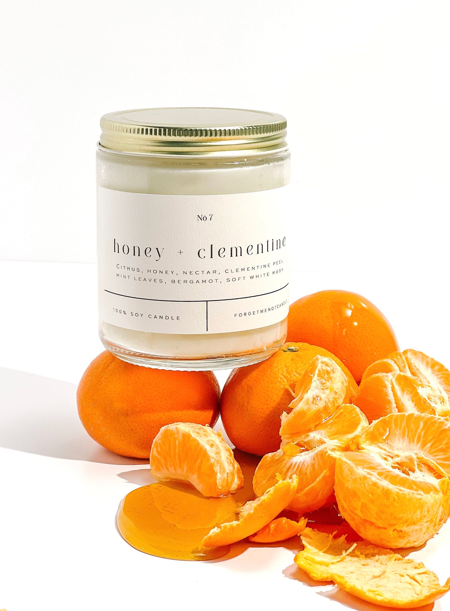 Honey + Clementine 9 oz Glass Candle - Sold as Case of 6