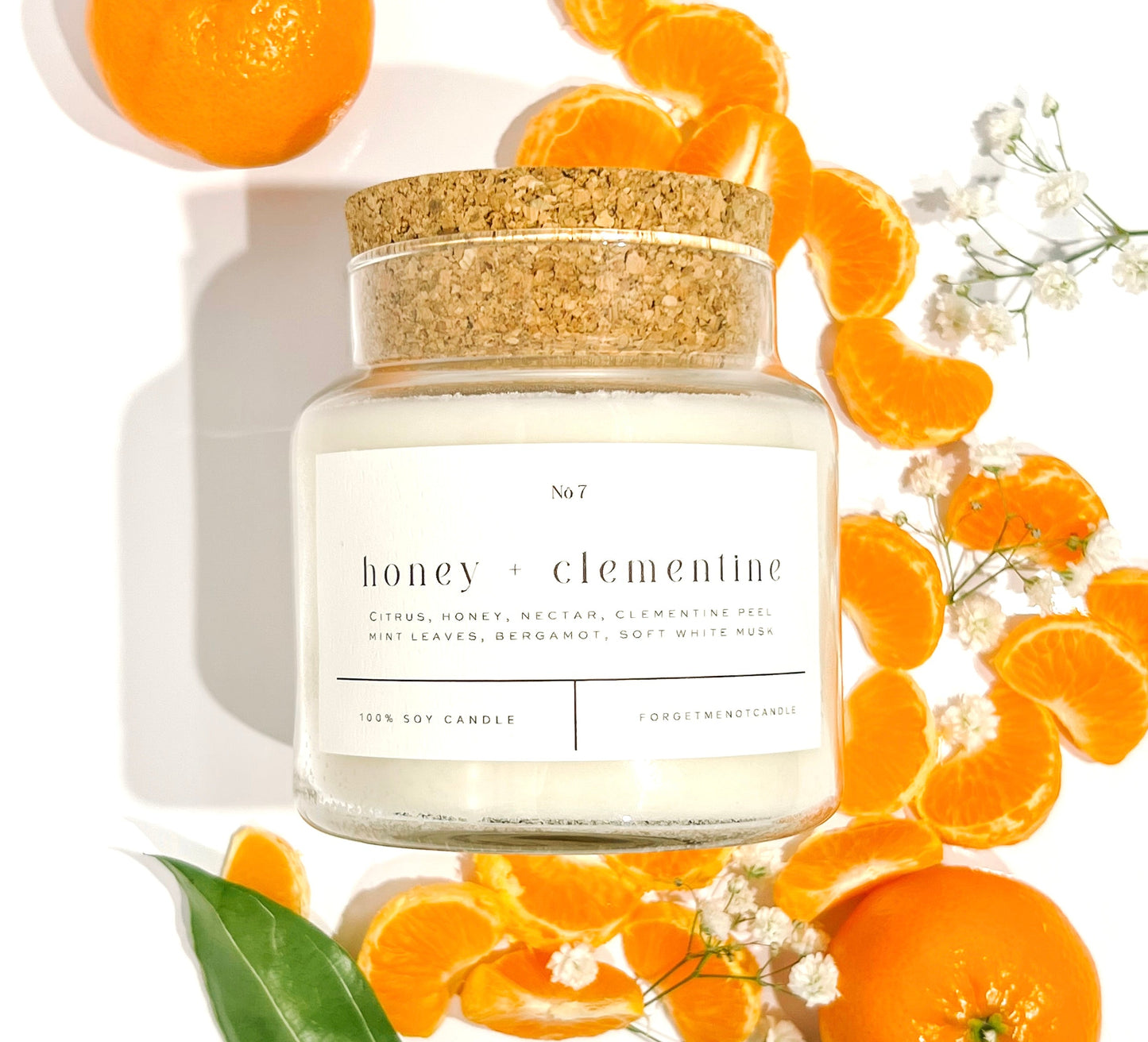 Honey + Clementine 22 oz Glass Candle – Sold as Case of 6