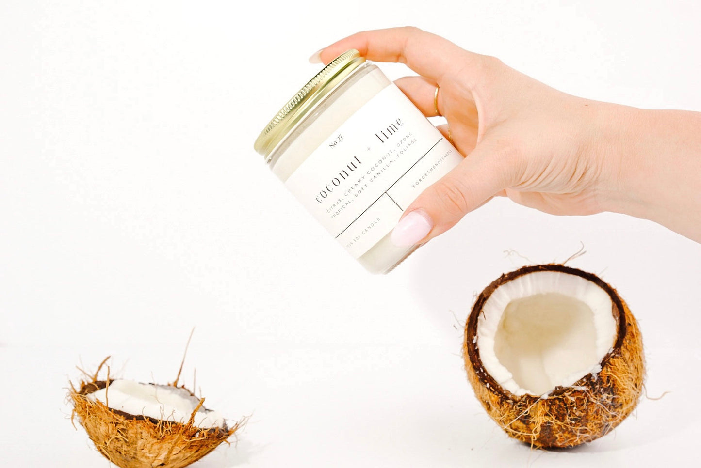 Coconut + Lime 9 oz Glass Candle - Sold as Case of 12