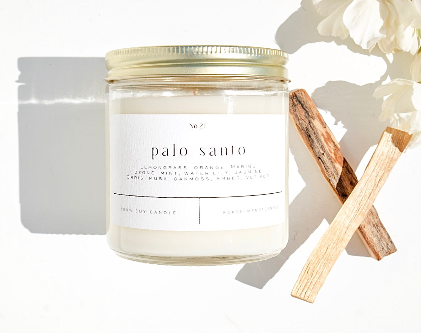 Palo Santo 9oz Glass Candle - Sold as Case of 6
