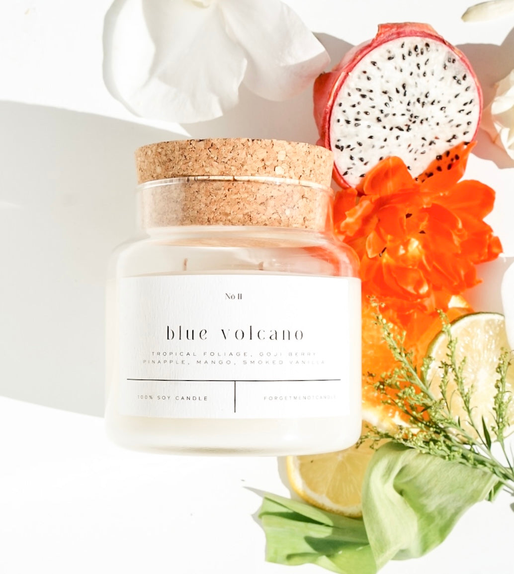 Blue Volcano 22 oz Glass Candle – Sold as a Case Of 3