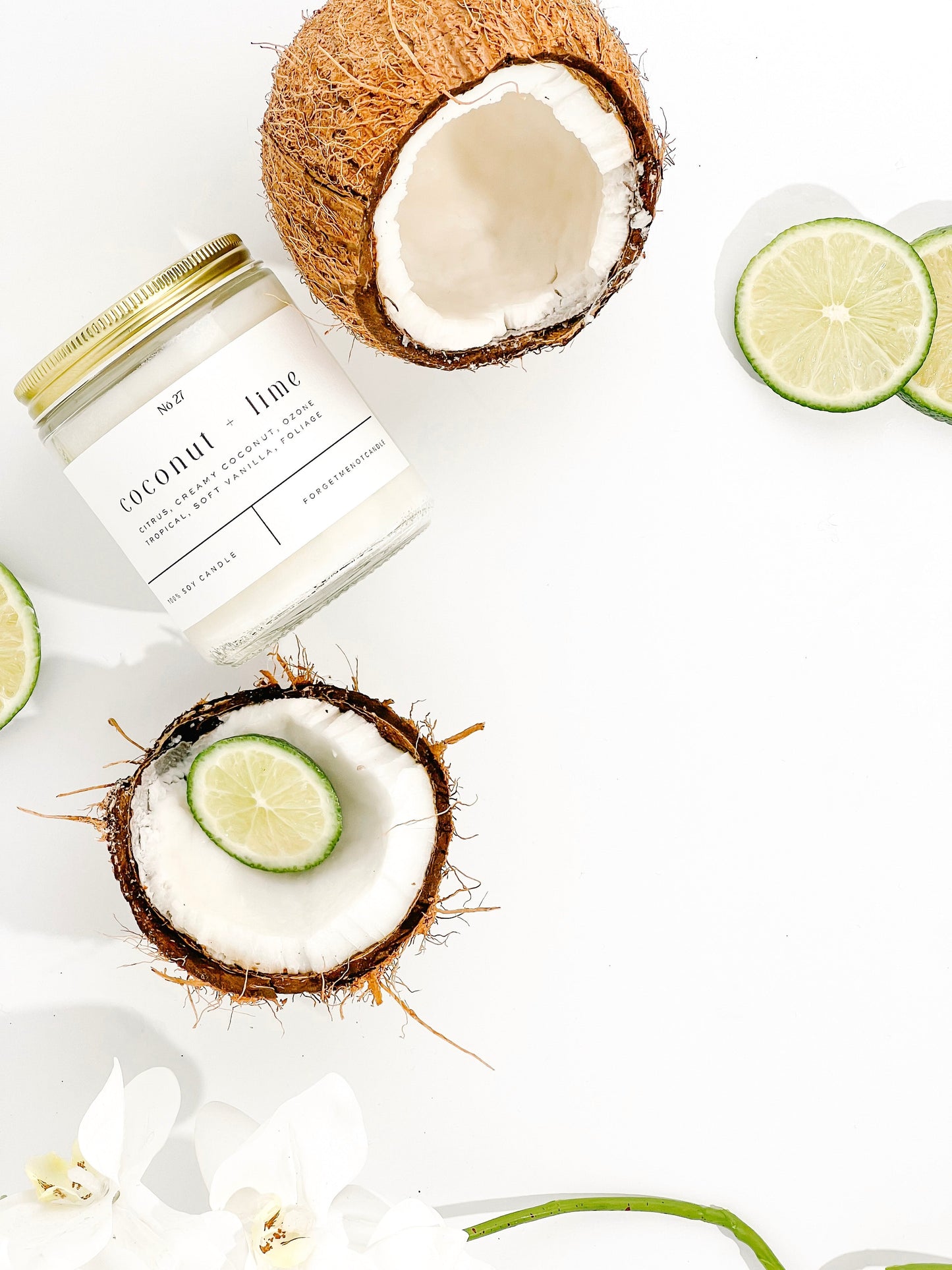 Coconut + Lime 9 oz Glass Candle - Sold as Case of 12