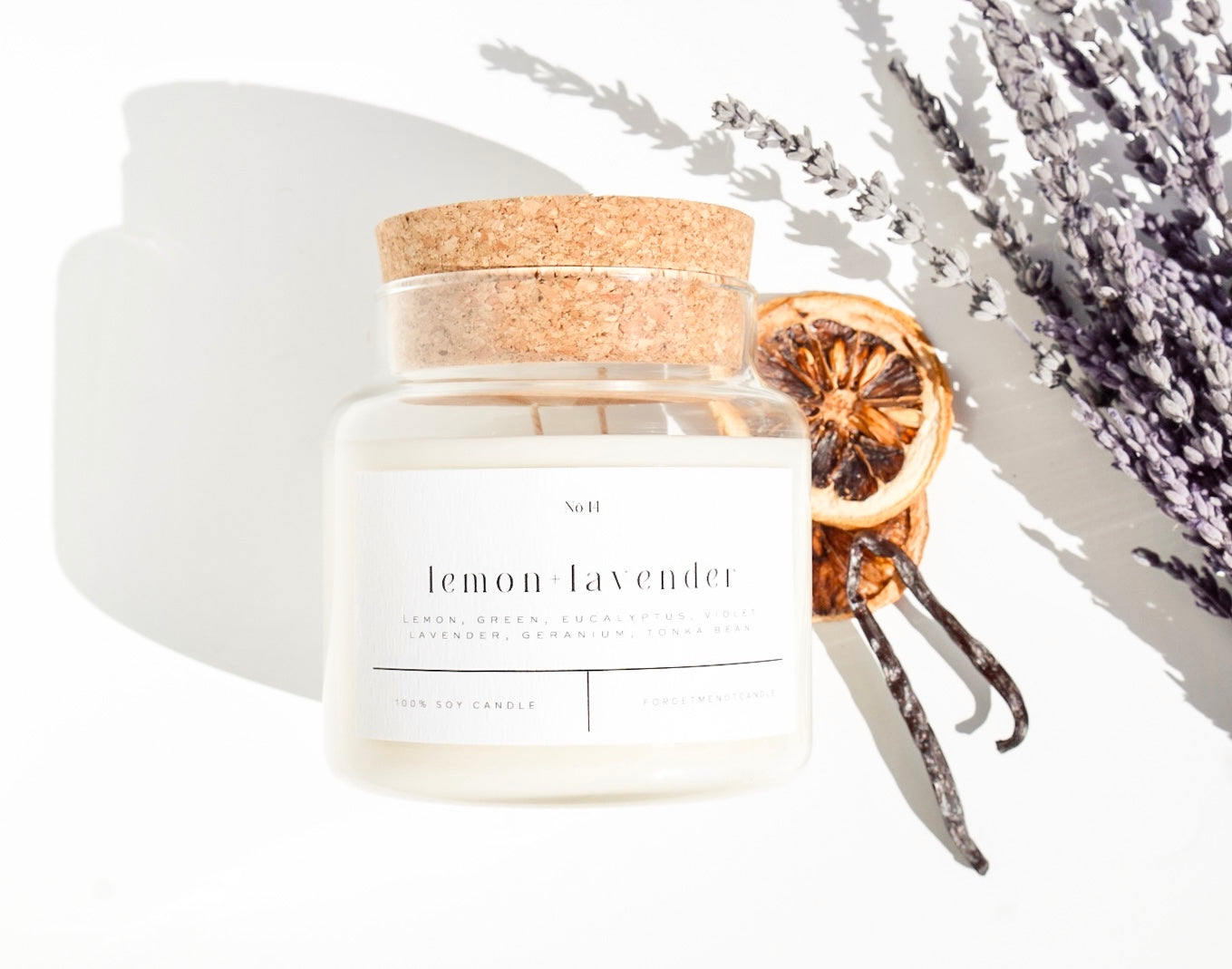 Lemon + Lavender 22 oz Glass Candle – Sold as a Case Of 3