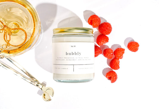 Bubbly 9 oz Glass Candle