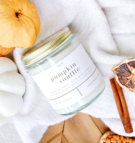 Pumpkin Soufflé 9 oz Glass Candle - Sold as Case of 6