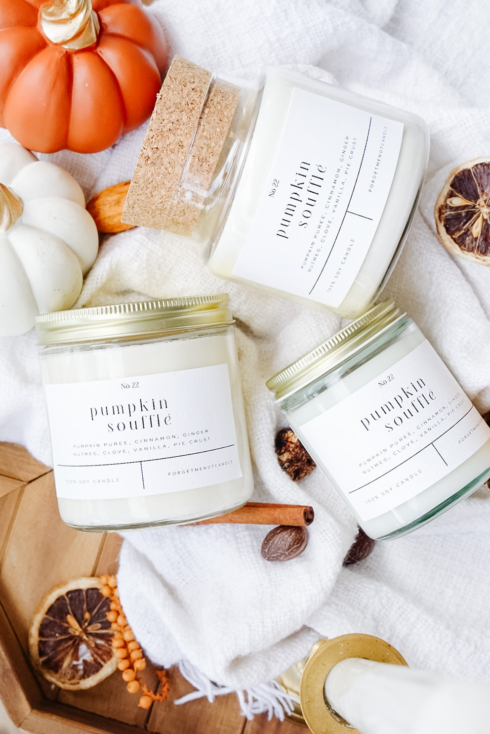 Pumpkin Soufflé 9 oz Glass Candle - Sold as Case of 6