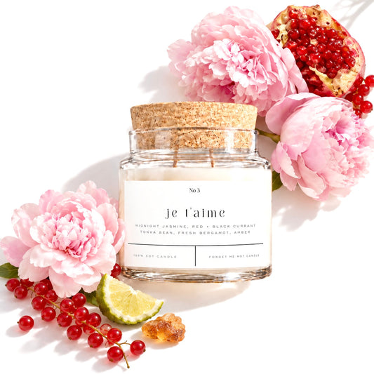 Je T'aime 22 oz Glass Candle – Sold as a Case Of 3