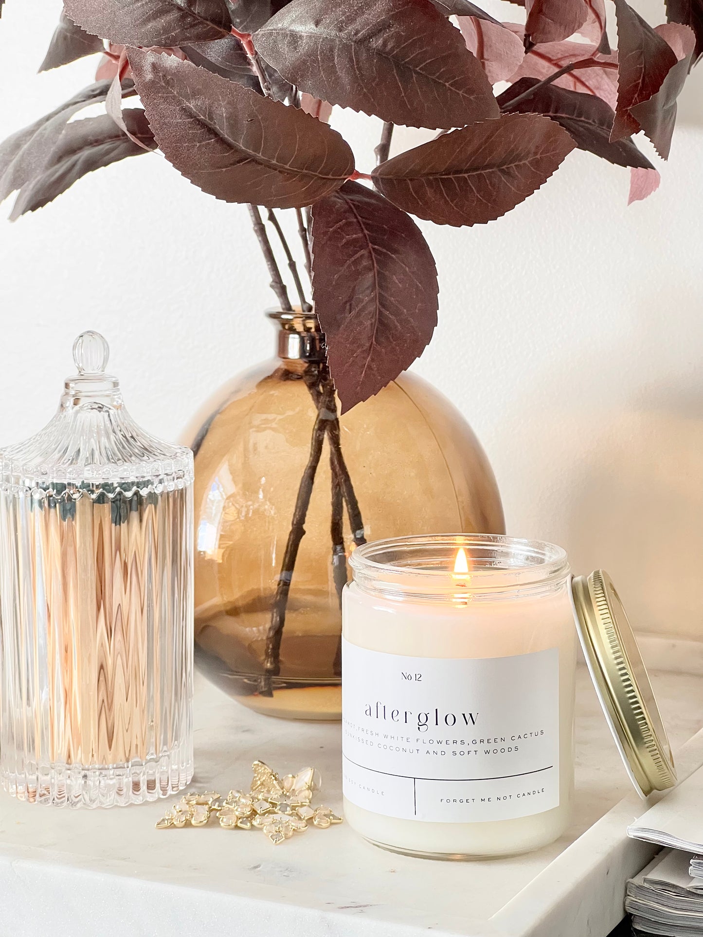 Afterglow 9 oz Glass Candle - Sold as Case of 6