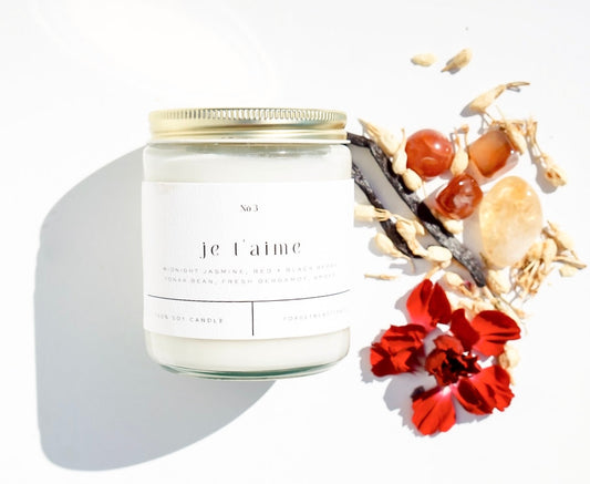 Je T'aime 9 oz Glass Candle