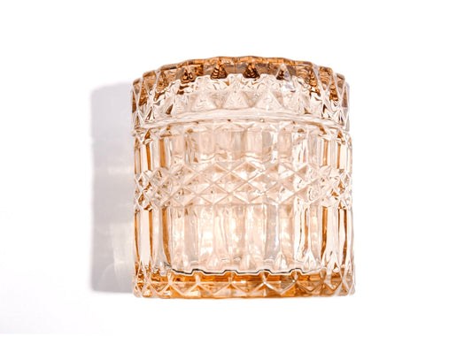 Champagne Amber Glass Jar Candle