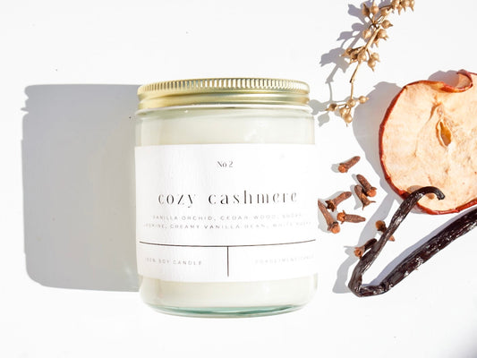 Cozy Cashmere 9 oz Glass Candle