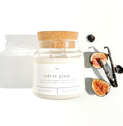 Velvet Plum 22 oz Glass Candle – Sold as a Case Of 3